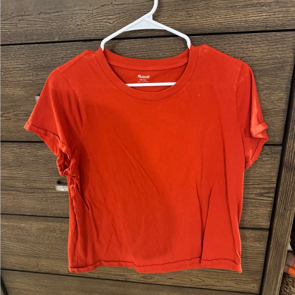 Madewell Bright Orange Short Sleeve Tee
